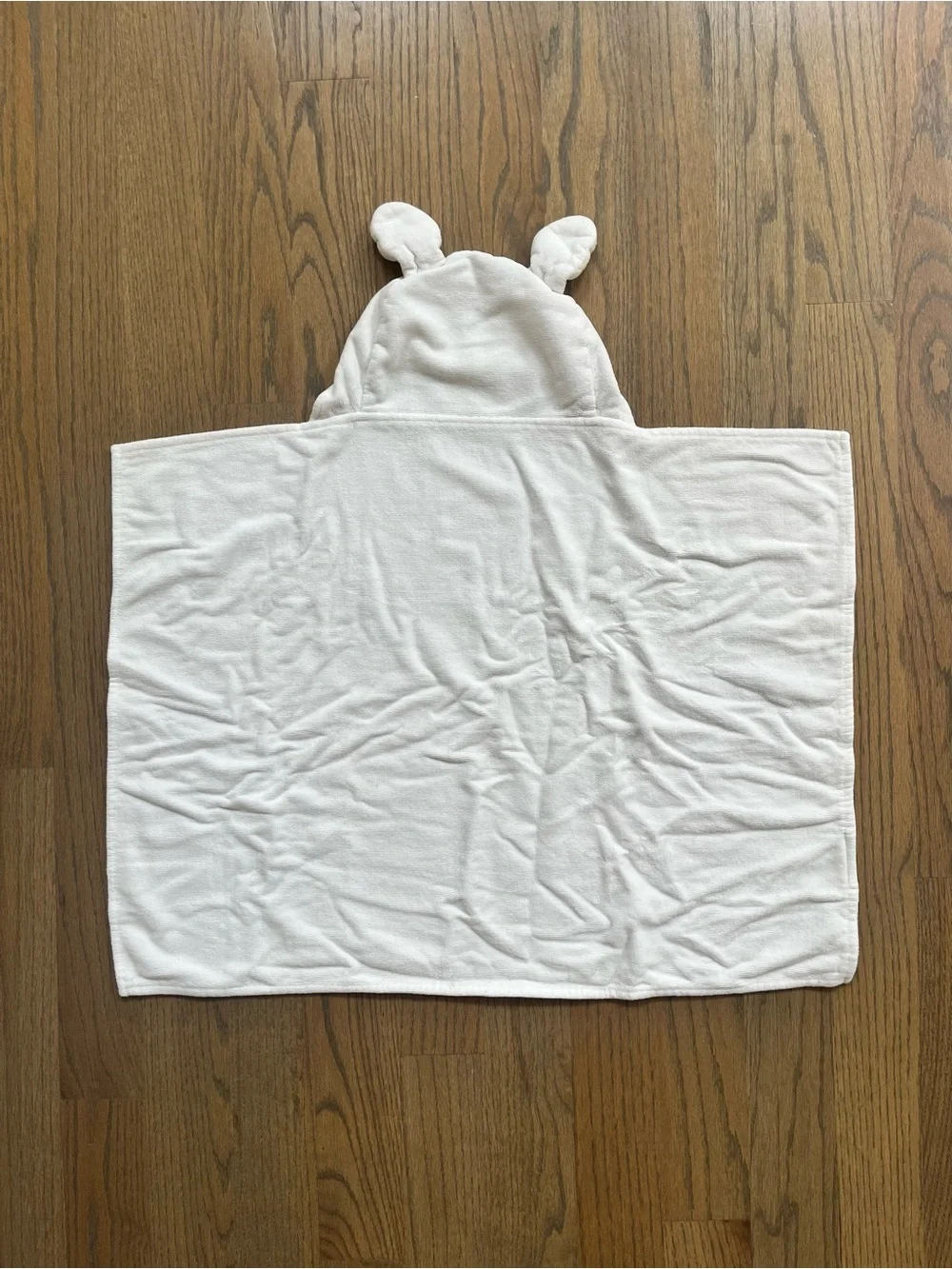 Pottery Barn Kids Hooded Baby Bath Towel Bunny Critter - White